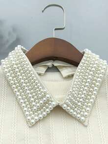 1pc Black & White Faux Pearl Collar Necklace, Versatile For Dress For Christmas Decor - Pearl Fake Collar - View 26