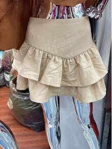 Short Ruffle Skirt High Waist Fashion Blogger Griga