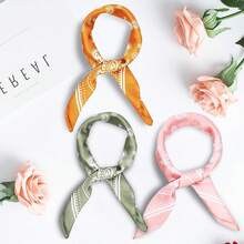 Satin Head Scarf - 27.5 Inch Silk Hair Wrap For Women - 綠色 - 查看 3