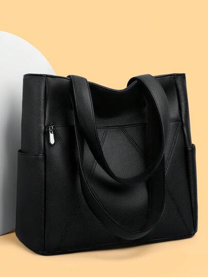 Handväskor med stor kapacitet för kvinnor, mjukt läder, axelväska, axelväska, hinkväskor, retro-tote, lyxig satchel-handväska och handväska