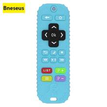 Bneseus 1 pieza Juguete de dentición de silicona con forma de control remoto, juguete de dentición para bebé con diseño anti asfixia, con temática de dinosaurio de dibujos animados, adecuado para niños y niñas de 6 a 24 meses, regalo para fiestas