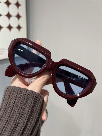 1 Pair Cat Eye Fashion Glasses For Men, Suitable For Outdoor Cycling, Beach Party, Street Fashion, Runway, Couples