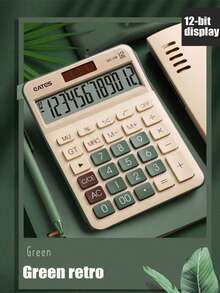 1 个高清计算器，倾斜设计，防眩光屏幕，易于查看，适合学生和专业人士，小巧耐用，非常适合家庭、办公室和学校。