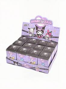 Sanrio 1 pieza Muñeca llavero de la cápsula sorpresa Kuromi, ornamento de muñeca colgante de bola sorpresa, figuras de dibujos animados lindas, bola sorpresa de cápsula de diversión de demolición, modelo de caja misteriosa de personaje de anime lindo, decoración de escritorio, decoración de automóvil, accesorios de cordón de personaje llavero, regalo de Navidad, regalo de cumpleaños