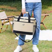 Bolsa enfriadora grande para exteriores, bolsa de almuerzo aislada con diseño ergonómico, correa para el hombro ajustable para uso al aire libre, campamento, trabajo, sin contacto con alimentos, temporada de vuelta a la escuela