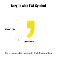 金色字母 A-Z 墙贴 - 单个字母高度 10cm/15cm/20cm，亚克力镜面材质，带 1cm 厚泡沫背衬。双层设计带来更佳的 3D 立体效果；单层设计外观更简洁。自带背胶，可粘贴于墙面或玻璃上。