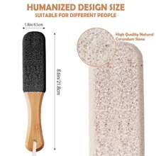 5/4/3/2/1pc Professional Multifunctional Double-Sided Foot File & Callus Remover, Beech Wood + Stainless Steel Pedicure Scrubber Tool For Dead Skin Removal & Smooth Heels - Unisex Spa Kit For Men & Women(3/2/1pc,More Colors)