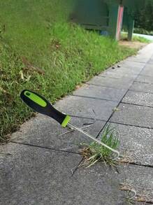 1pc Heavy Duty Metal U-Shaped Seal Puller For Garden, Lawn Cracks And Paving Joints - Green And Black Handle Lawn Loosening Tool, Window Screen Retainer Replacement Hook, Gasket Removal Pliers, Perfect For Weeding And Soil Clearing, Garden Remover For Pathway And Lawn, No Battery Required, Outdoor Removal Accessory