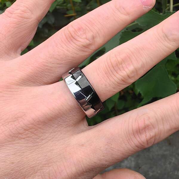 T-CONCEAL Accesorio de moda tipo anillo giratorio EDC Fidget Sliders, alivio del estrés para adultos con TDAH, anillos Fidget casuales de metal, moneda háptica