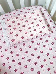 Laura Baby 2-Piece Sheet Set For American Standard Crib Or Mini Crib 100% Cotton - 粉紅祭壇男孩 - 查看 1