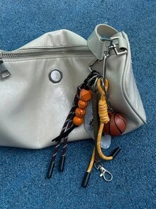 Original Design Sports Themed Keychain Bag Pendant Basketball Football Rugby Keychain Outdoor Travel Fashion Accessory Holiday Birthday Gift Backpack Decor Keychain For Bag Car Accessories For Women - Multicolor - View 9