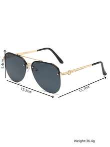 新款复古经典双鼻梁大框时尚眼镜女男简约百搭高感朋克节日派对街拍T台个性飞行员风街拍时尚时尚眼镜女适合日常休闲佩戴配眼镜