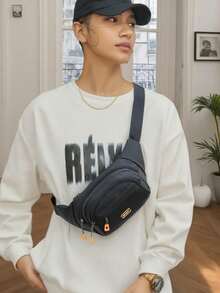 1 件新款女士腰包，刺绣，多种颜色，拉链开合，多个空间，简洁轻便，适合女性居家通勤、户外运动、返校、购物、度假、旅行、休闲风格、学院风、时尚、女士胸包、女士斜挎包，适合作为送给朋友、母亲和老师的礼物，休闲、度假、学院风、派对、街头