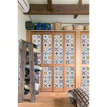 24PCS- Nrdic Bohemian Style Home Tile, Self-Adhesive Wall Stickers, Peel And Stick Wallpaper, Kitchen Bathroom Bedroom Living Room Dining Room, Waterproof, Oil And Moisture Proof, Decorative Tile Stickers, Wall Renovation Floor Stickers For Home Decor