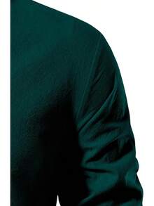 Men's Pure Cotton Retro Lace Up Shirts For Renaissance Pirate Viking Medieval - 墨綠色 - 查看 5