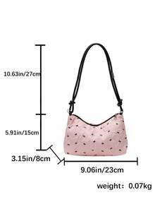 时尚亮片黑色手提包，新款休闲单肩女士手提包，百搭大方白色背包