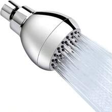 Modern Adjustable Angle Water-Saving Shower Nozzle, 3-Inch Shower Head (Silver), High-Pressure Shower Head, Suitable For Home, Dormitory, RV Bathroom, Hotel, Bathhouse - Fashionable Design, Portable