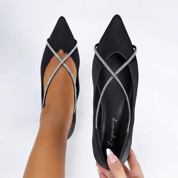 Chaussures plates pour femmes de style mode minimaliste casual à bout pointu
