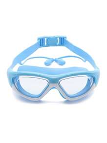 1 Piece Of Children's Anti-Fog HD Swimming Goggles, Waterproof And Anti-Fog HD Professional Diving Goggles Swimming Equipment - Silicone Earplugs Swimming Goggles, Suitable For 3-16 Years Old Children Swimming Diving Use