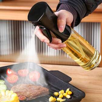 1 pièce Vaporisateur d'huile à pression d'air Bouteille de contrôle d'huile de cuisine Vaporisateur d'huile d'olive de barbecue 300 ml