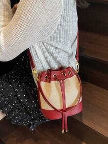 Trending High-Quality Fashionable, Elegant, Simple, Personalized, Versatile, Classic One Shoulder Crossbody Bucket Bag, Large Capacity, Suitable For Commute, Office, Date, Daily, Shopping, Afternoon Tea