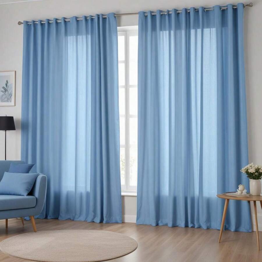 Curtain For Living Room Bedroom Office Best Selling Tones - 300x250 - 淺藍色 - 查看 1