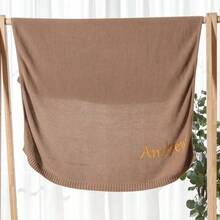 Personalized Embroidered Name Blanket, Baptism Birthday Gift, School Blanket, Multiple Embroidery Thread Colors Available, Heirloom Quality - Multicolor - View 5