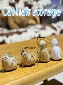 1 Pezzo Capsula Commemorativa Trasparente Per Gatti - Design Viso Carino Con Anello Per Appendere - Regalo Commemorativo Per Amanti Dei Gatti, Conserva I Peli Del Tuo Animale Domestico A Lungo Termine, Design Emozionale, Chiusura Sicura, Memoriale Per La Perdita Del Tuo Animale Domestico