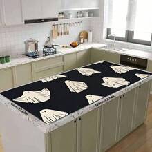 1pc Halloween Ghost & Pumpkin Printed Absorbent Draining Mat, Silicone Coffee Machine Coaster, Soft Rubber Drainage Pad, Super Absorbent Wear-Resistant Dish Drying Mat, For Countertop, Restaurant, Kitchen, Patio Dining Table, Home Decor - Printed - View 21