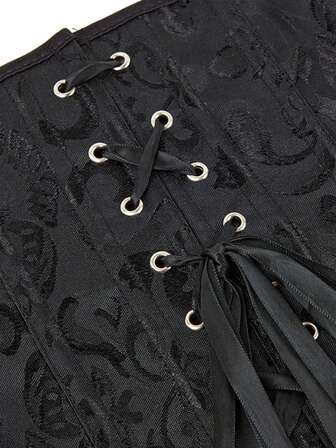 胸下束身衣提花腰部训练带瘦身束腰塑身衣，适合万圣节