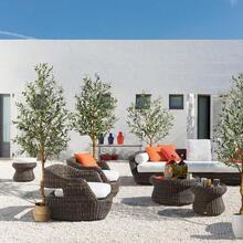 180 Cm Artificial Olive Tree, Artificial Silk Olive Trees With Straw Pot, Artificial Potted Tree With Handmade Seagrass Basket For Home Office Decoration, Living Room, Indoors And Outdoors