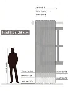 1件高档刺绣花卉薄纱窗帘，现代欧式奢华优雅风格，适用于卧室、客厅、阳台 - 米色 - 查看 3