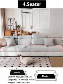 1 件弹力沙发套，防滑全覆盖沙发座套，适合所有季节，布艺加厚沙发套，可机洗，防尘，宠物友好，装饰性沙发保护套，可调节，适用于转角沙发、卧室、办公室、客厅、L 型沙发和 1/2/3/4 座 - 淺灰色 - 查看 14