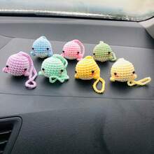 onEternal Handmade Crochet Cute Whale Hanging Decor, Car Interior Decoration, Mirror Ornament, Gift