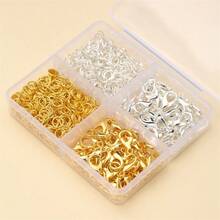 WGRXIRANYKM 120Pcs/Lot Lobster Clasp 480Pcs/Lot Jump Rings Hooks Connectors Jump Rings For Bracelet Necklace Chain DIY Jewelry Making Findings - Golden+Silvery - View 1