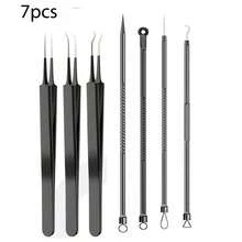 Kit de herramientas para eliminar acné y puntos negros - Eliminador de acné y puntos negros, reduce las marcas de acné, aclara las imperfecciones, cuidado de la piel, belleza para mujeres, herramienta de limpieza de poros, herramienta de limpieza profunda, herramienta de cuidado facial, gancho de limpieza de poros - multicolor - Ver 12