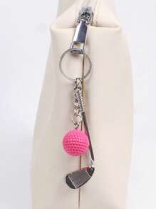 1 Stück Simulation Mini Golfball Schlüsselanhänger, kreativ er Metall Schlüsselring, Autoschlüssel Halter, Tasche Anhänger, Hängedekoration, Paargeschenke, Schule