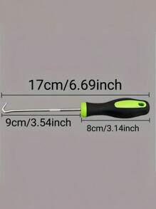 1pc Heavy Duty Metal U-Shaped Seal Puller For Garden, Lawn Cracks And Paving Joints - Green And Black Handle Lawn Loosening Tool, Window Screen Retainer Replacement Hook, Gasket Removal Pliers, Perfect For Weeding And Soil Clearing, Garden Remover For Pathway And Lawn, No Battery Required, Outdoor Removal Accessory