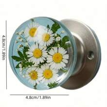 Handmade Resin Door Knob With Glass Bead Decoration - Unique Decorative Knob, Durable And Easy To Install, Suitable For Bedroom, Living Room, Cabinet - Vintage To Modern Home Decor Back To School