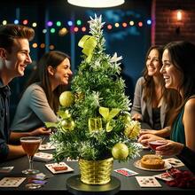 40cm Weihnachtsbaum Tischdekoration, Party Feiertags Ornament, Esszimmertisch Mittelstück, Weihnachtsdekoration, Neujahrsgeschenk, Weihnachtswanddekoration, Deko für Studentenwohnheim