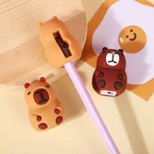 1pc/3pcs/7pcs/15pcs Cartoon Cute Capybara Pencil Sharpener, Student Mini Portable Pencil Sharpener, Back To School Stationery Supplies