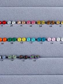 A Fashionable Multicolor Shiny Diamond Body Piercing Accessory Made Of Stainless Steel Ear Cartilage Stud, Suitable For Both Men And Women. Exquisite And Versatile For Everyday Wear, Can Be Given As A Gift To Friends.
