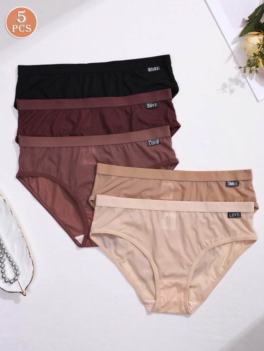 5 Peças Calcinhas Triangulares Casuais Ultrafinadaspara Mulheres, Respiráveis e Confortáveis para Uso Diário