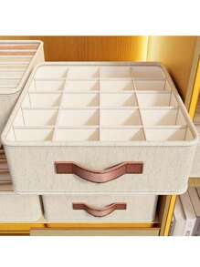 1/2pcs Underwear Storage Box - Bedroom Drawer Organizer Box With Dividers, Multi-Functional Dorm Home Wardrobe Lingerie Storage Box, Bedroom Organizer, Suitable For White T-Shirts, Black Pants, Women's Winter Clothes, Dresses, Women's Winter Outfits, Elegant Ladies' Dresses - Multicolor - View 13