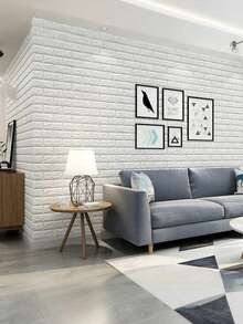 1/10/20/40/50PCS 3D墙贴壁纸 自粘墙砖贴 自粘墙纸 易粘贴 易剥离 易清洁 易裁剪 适用于厨房装修 客厅装修 浴室装修 办公室装修 居家装修 房间装修 走廊 卧室 装修贴纸 撕掉墙板 墙纸 壁纸 拉玛装饰贴 礼物 生日 毕业 - 白色 - 查看 9