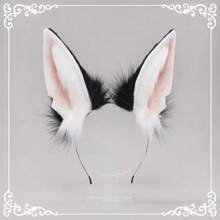Women Animal Wolf Ears Headdress Plush Hairband Furry Lolita Headband Anime For Halloween Christmas Cosplay Accessories - Multicolor - View 12