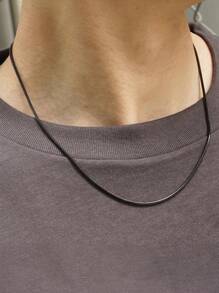 Stainless Steel Men's Black Snake Necklace Simple Vintage Fashion Style Suitable For Daily Wear Party Jewellery Music Festival Jewellery