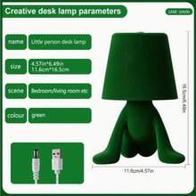 Lampe de bureau mignonne en peluche de dessin animé - Interrupteur tactile à 3 couleurs réglable, batterie rechargeable portable 2000 mAh, design d'animal adorable pour la décoration de la chambre et du salon, cadeau de la Saint-Valentin, lampe de bureau, conception amusante, batterie rechargeable, luminosité douce
