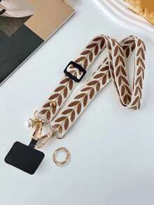 1pc Multifunctional Adjustable Long Crossbody Phone Strap, Can Be Used As Shoulder Strap, Necklace Chain With Pearl Pendant, Wide Version, Can Be Used As Lanyard Gifts For Mother, Family, Friends, Birthday, Holiday Phone Charm, Phone Chain - Ribbons Multicolor - View 13