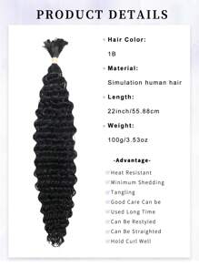 22英寸黑色柔软海洋波浪钩针编织假发，深波浪扭辫钩针编织接发，卷曲编织假发，多色合成耐热假发，1包长波浪水波纹辫子，女士合成钩针编织假发，适合日常、派对、角色扮演、节日等场合。 - 彩色 - 查看 4